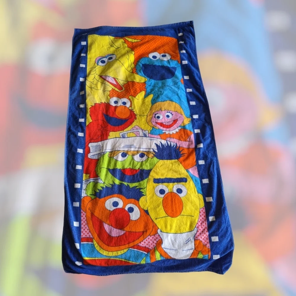 90's Vintage Sesame Street Beach Towel